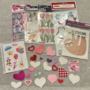 Set of stickers and  windows clings